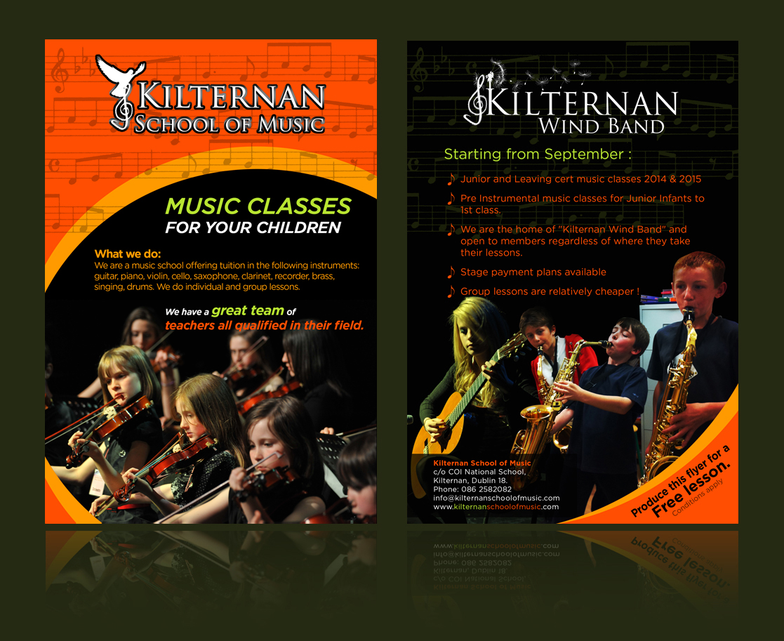 Flyer Design by jgeoinbox for KIlternan School of Music | Design #1873084