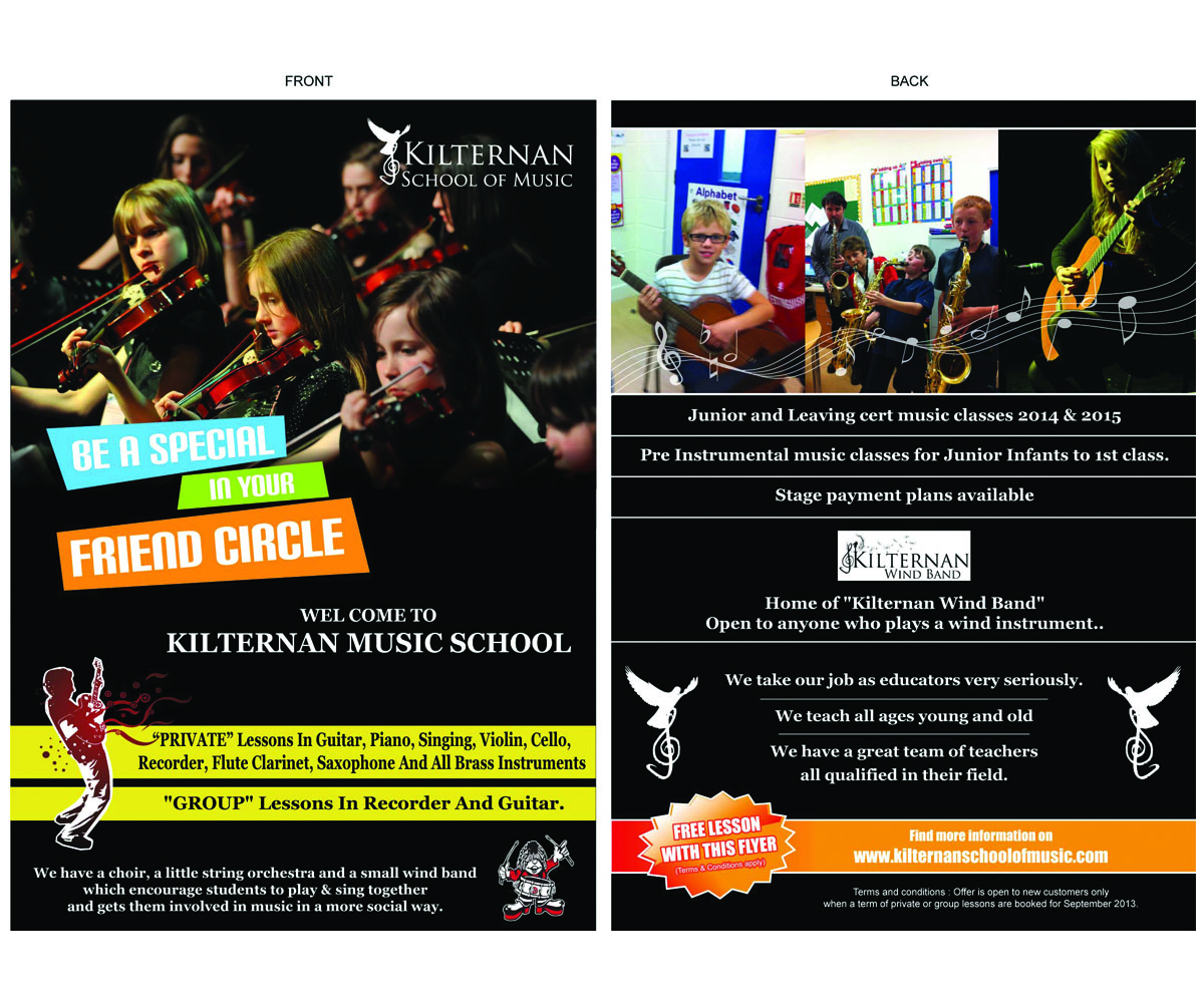 Flyer Design by Creativecognate for KIlternan School of Music | Design #1876363