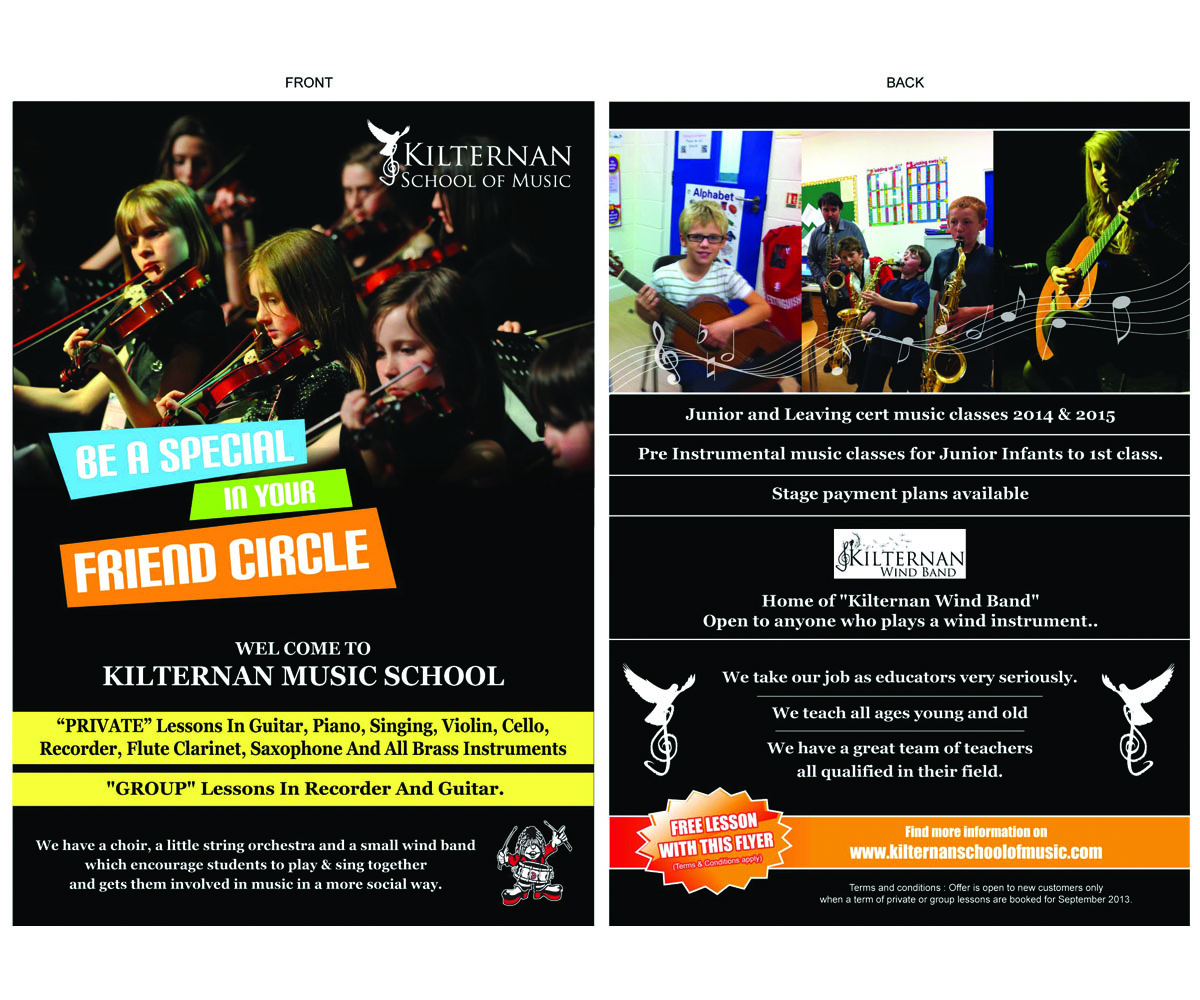Flyer Design by Creativecognate for KIlternan School of Music | Design #1876370