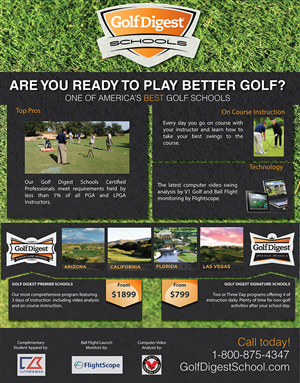 Print Ad for Golf School | Advertisement Design by 45DWorks