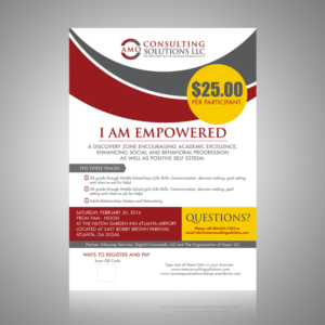 Diseño de Flyer por Shradha para AMO Consulting Solutions LLC | Diseño #7294223