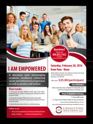 Flyer Design by creative.bugs for AMO Consulting Solutions LLC | Design: #7292001