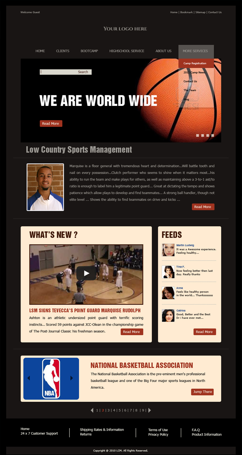 Web Design by Omee for Low-country Sports Management (LSM) | Design #1857526