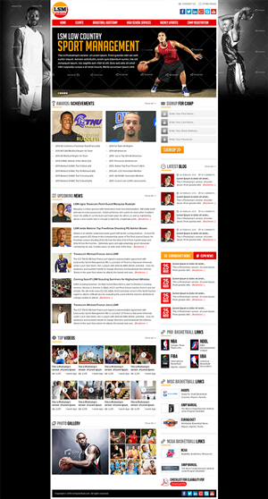 Web Design by Mayank Patel for Low-country Sports Management (LSM) | Design: #1872340