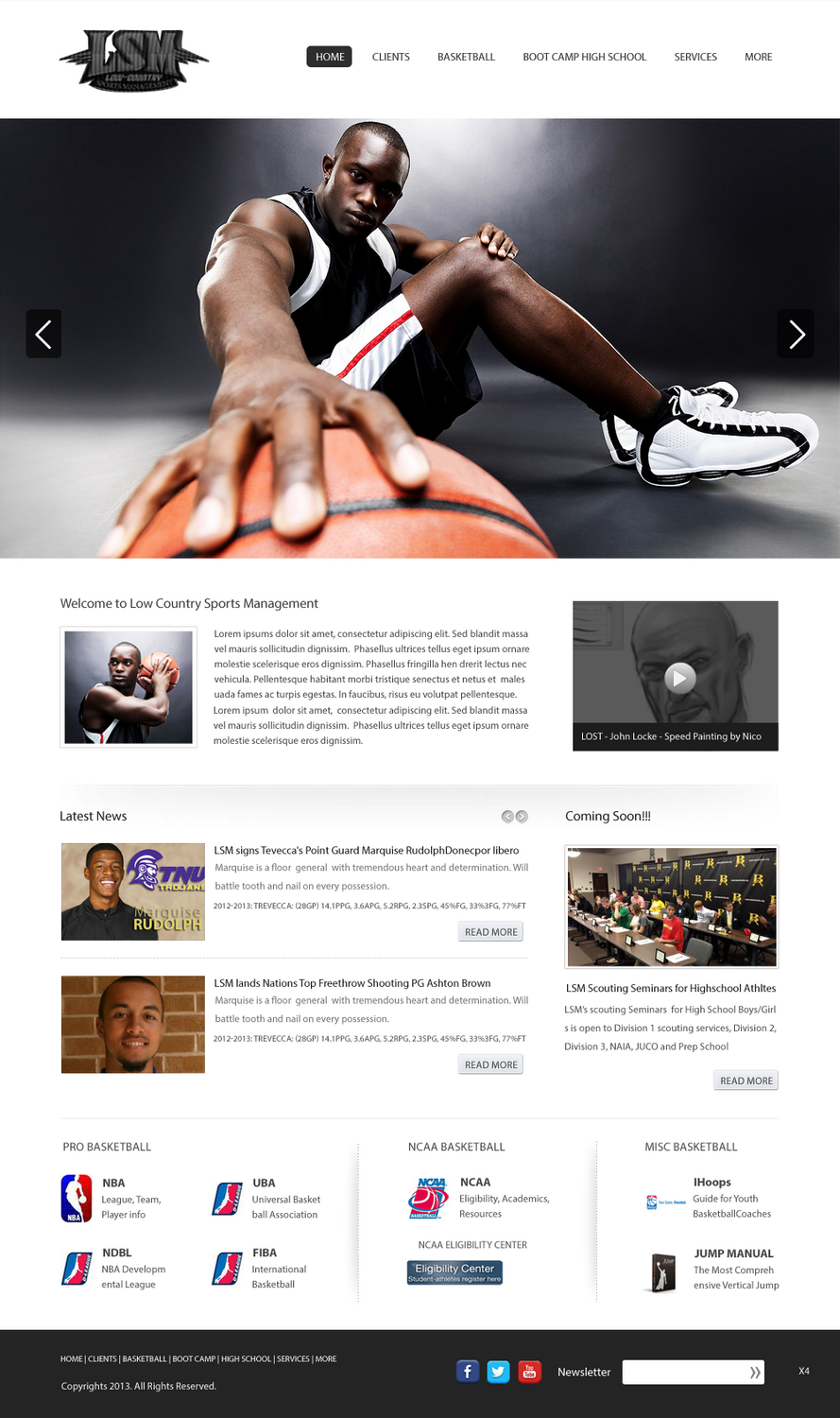 Web Design by pb for Low-country Sports Management (LSM) | Design #1860823