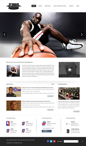 Web Design by pb for Low-country Sports Management (LSM) | Design: #1860823