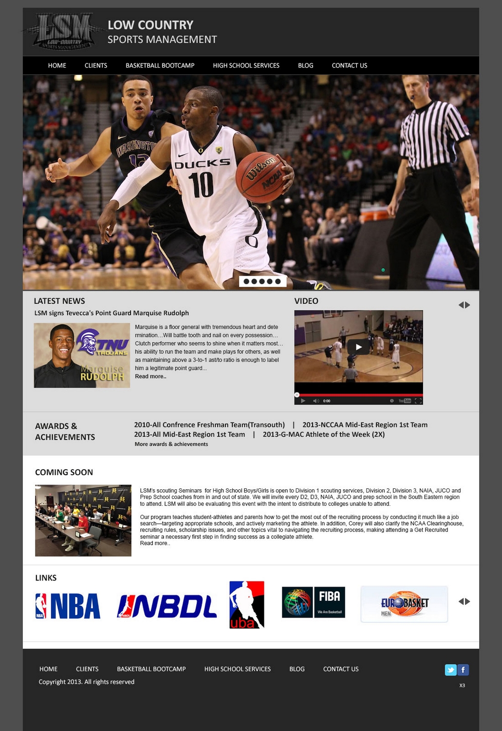 Diseño Web por pb para Low-country Sports Management (LSM) | Diseño #1868144