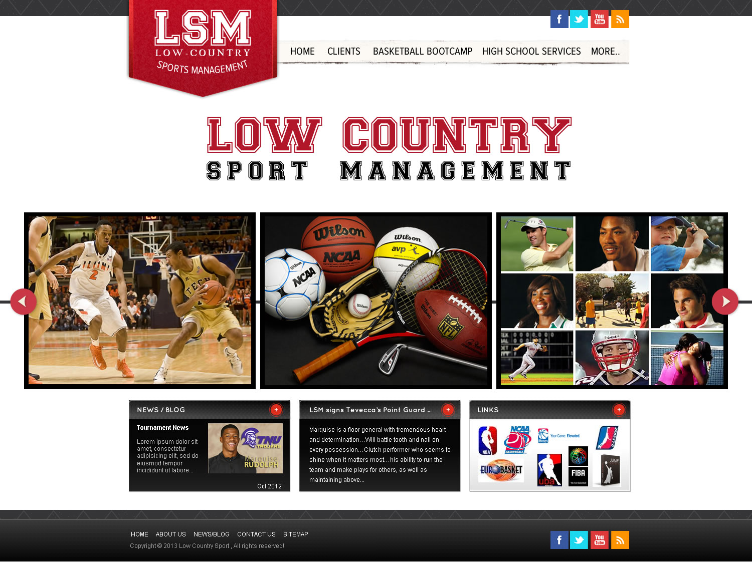 Web Design by TechWise for Low-country Sports Management (LSM) | Design #1880107