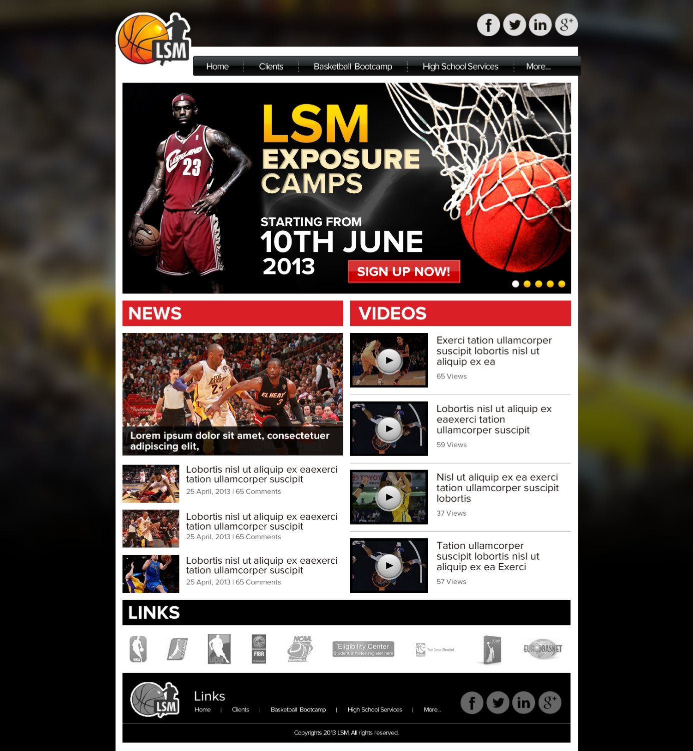 Web Design par TechWise pour Low-country Sports Management (LSM) | Design #1889553
