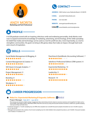 Resume Design by MeeRulz for Genius & Insanity | Design: #7343731