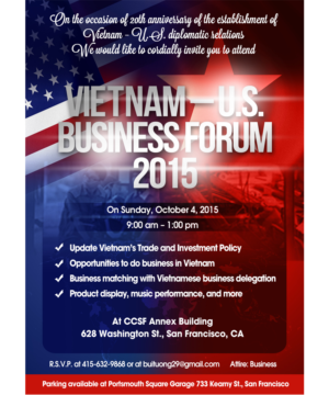 one page flyer for Vietnam-U.S Business Forum 2015 | Diseño de Flyer por jeffdefy