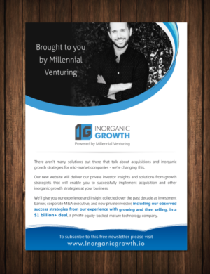 Flyer Design by meet007 for Millennial Venturing | Design: #7282332