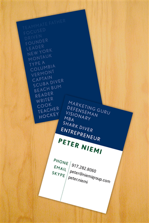 Business Card Design by BrunoDesign for The Niemi Group | Design: #2024600
