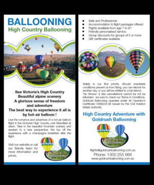 Flyer Design by joliau for Goldrush Ballooning | Design: #7322128