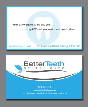 Visitenkarten-Design von Lanka Ama für Better Teeth Dental Care | Design: #7299496