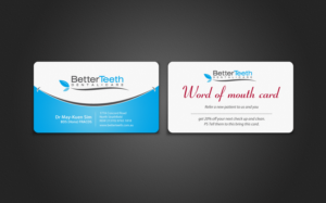 Business Card Design by chandrayaan.creative for Better Teeth Dental Care | Design: #7345242