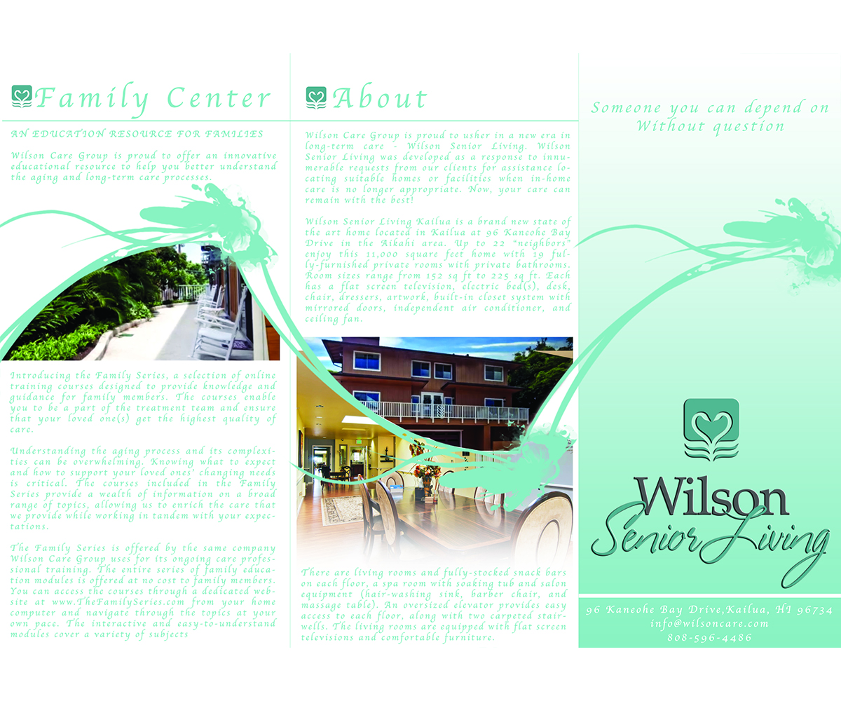 Broschüren-Design von Visual Violet für Wilson Care Group | Design #1896365