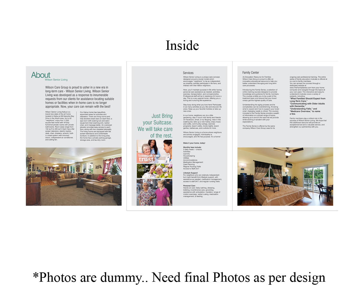 Brochure Design by sriniallamsetty for Wilson Care Group | Design #1884209