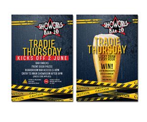 Flyer Design by Boss Designs for Showgirls Bar 20 | Design: #1846097