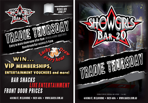 Flyer Design by Dmitry for Showgirls Bar 20 | Design: #1856494