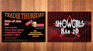 Flyer Design by Sbss for Showgirls Bar 20 | Design: #1850729