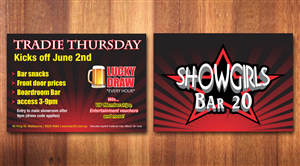 Flyer Design by Sbss for Showgirls Bar 20 | Design: #1850735