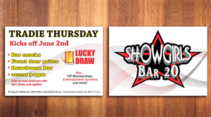 Flyer Design by Sbss for Showgirls Bar 20 | Design: #1851356
