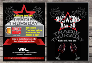 Flyer Design by Sbss for Showgirls Bar 20 | Design: #1858243