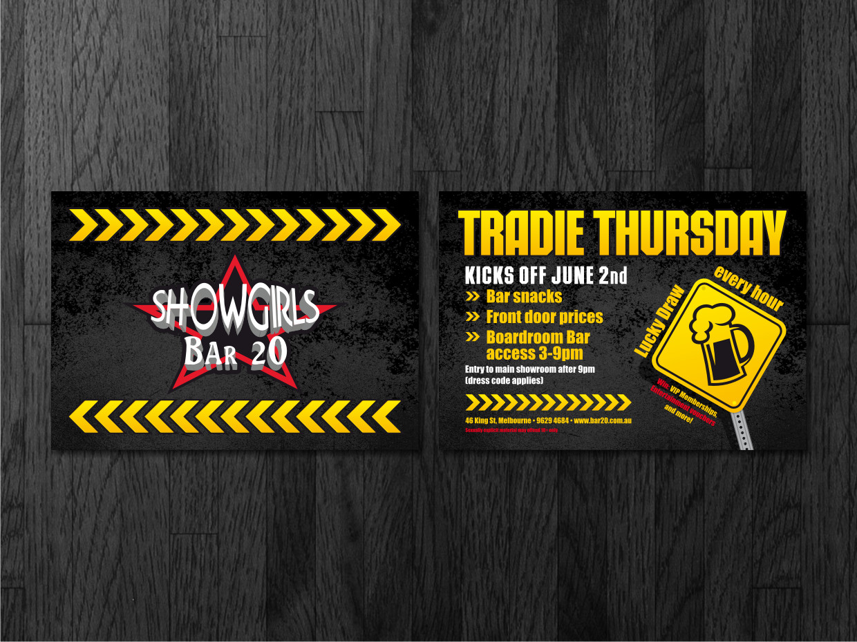 Design de Flyer par Atvento Graphics pour Showgirls Bar 20 | Design #1850715