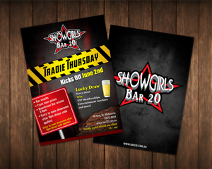 Flyer Design by Owaisias for Showgirls Bar 20 | Design: #1843093