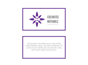 Diseño de Etiqueta por edjogz para Edelweiss Naturals | Diseño #7482368