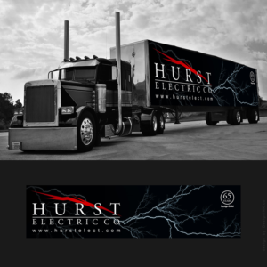 Hurst Electric Graphic design for advetisment on 18 wheeler trailer  | Schilder-Design von AU9USTO