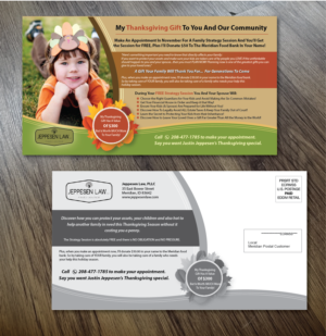Jeppesen Law Estate Planning focusing on families with minor children, November Thanksgiving Theme | Postkarten-Design von alex989