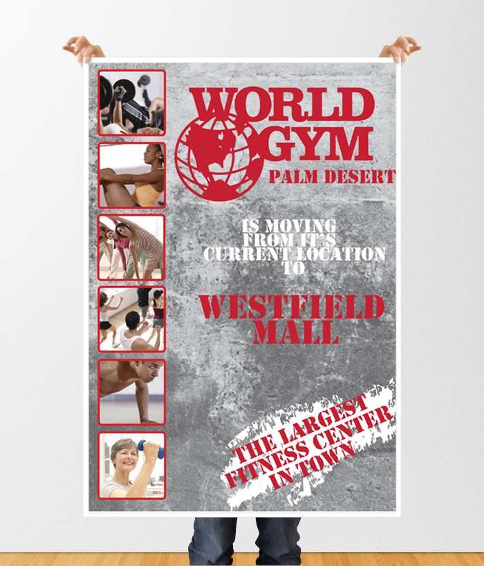 Design Publicitaire par vinviin pour World Gym of Palm Desert, LLC | Design #1855275