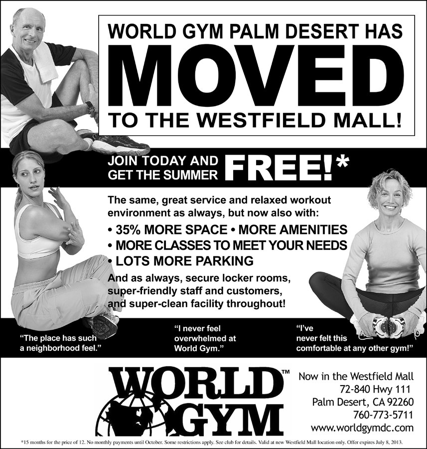 Advertisement Design by bobmessinger for World Gym of Palm Desert, LLC | Design #1874588