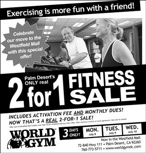 Advertisement Design by bobmessinger for World Gym of Palm Desert, LLC | Design: #1874589