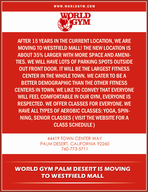 Advertisement Design by Sardeni Alexandru for World Gym of Palm Desert, LLC | Design #1872561