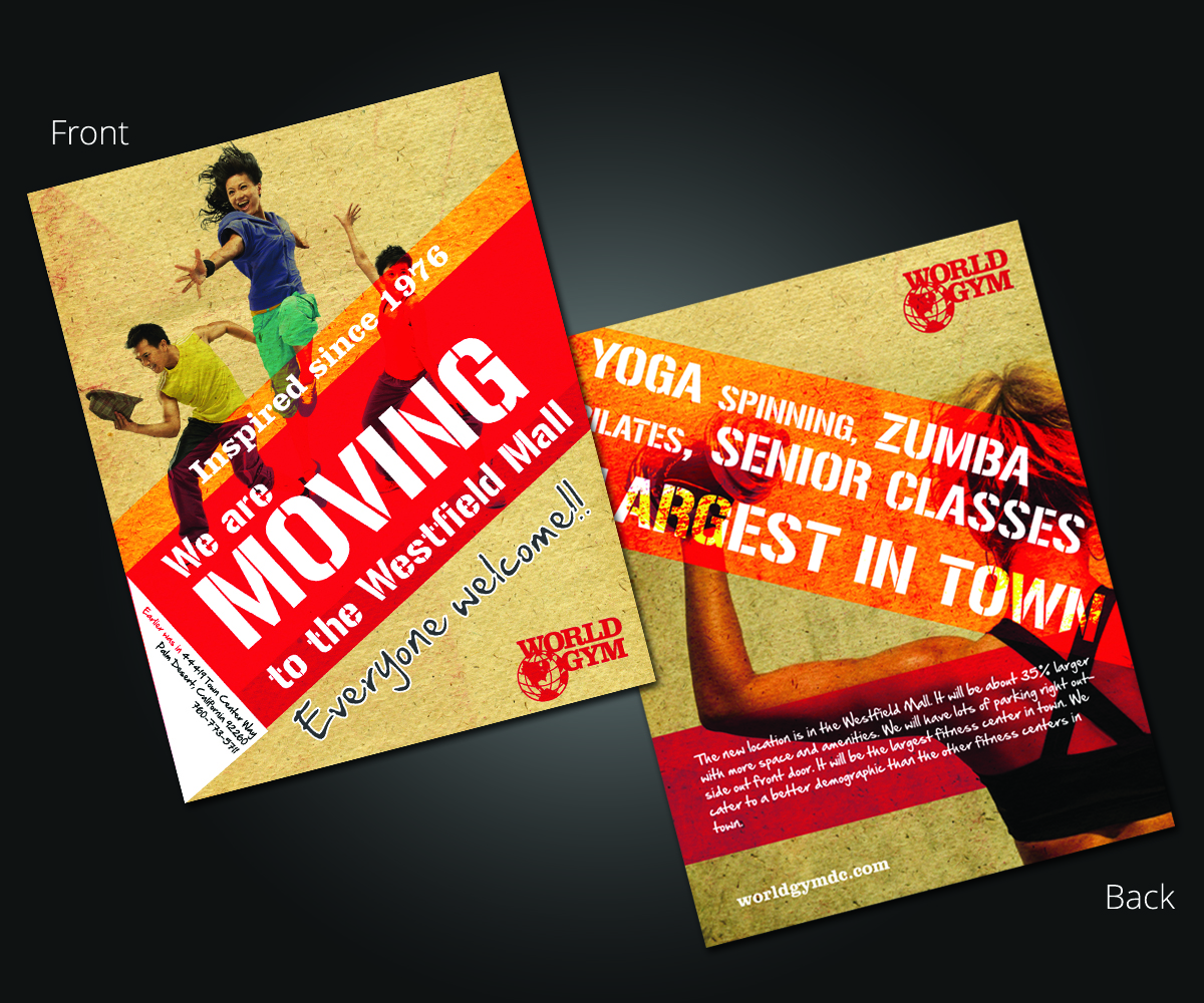 Advertisement Design by Designer Destiny for World Gym of Palm Desert, LLC | Design #1907545