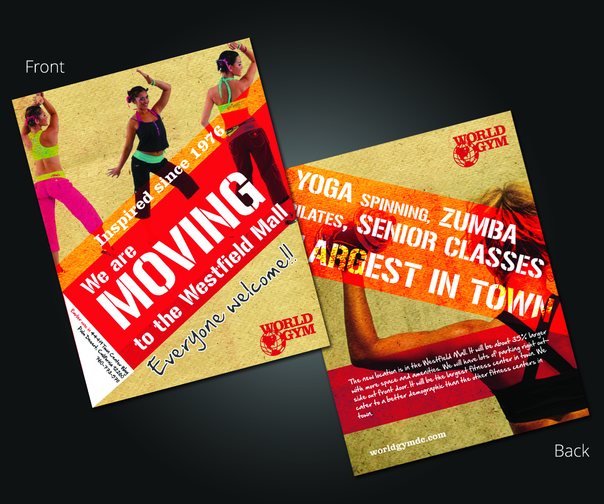 Diseño Publicitario por Designer Destiny para World Gym of Palm Desert, LLC | Diseño #1907551