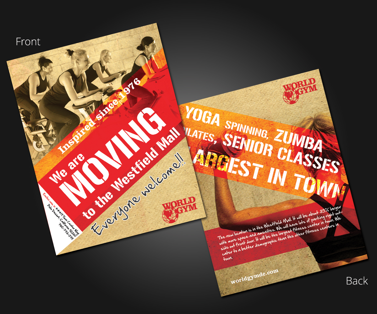 Diseño Publicitario por Designer Destiny para World Gym of Palm Desert, LLC | Diseño #1916342