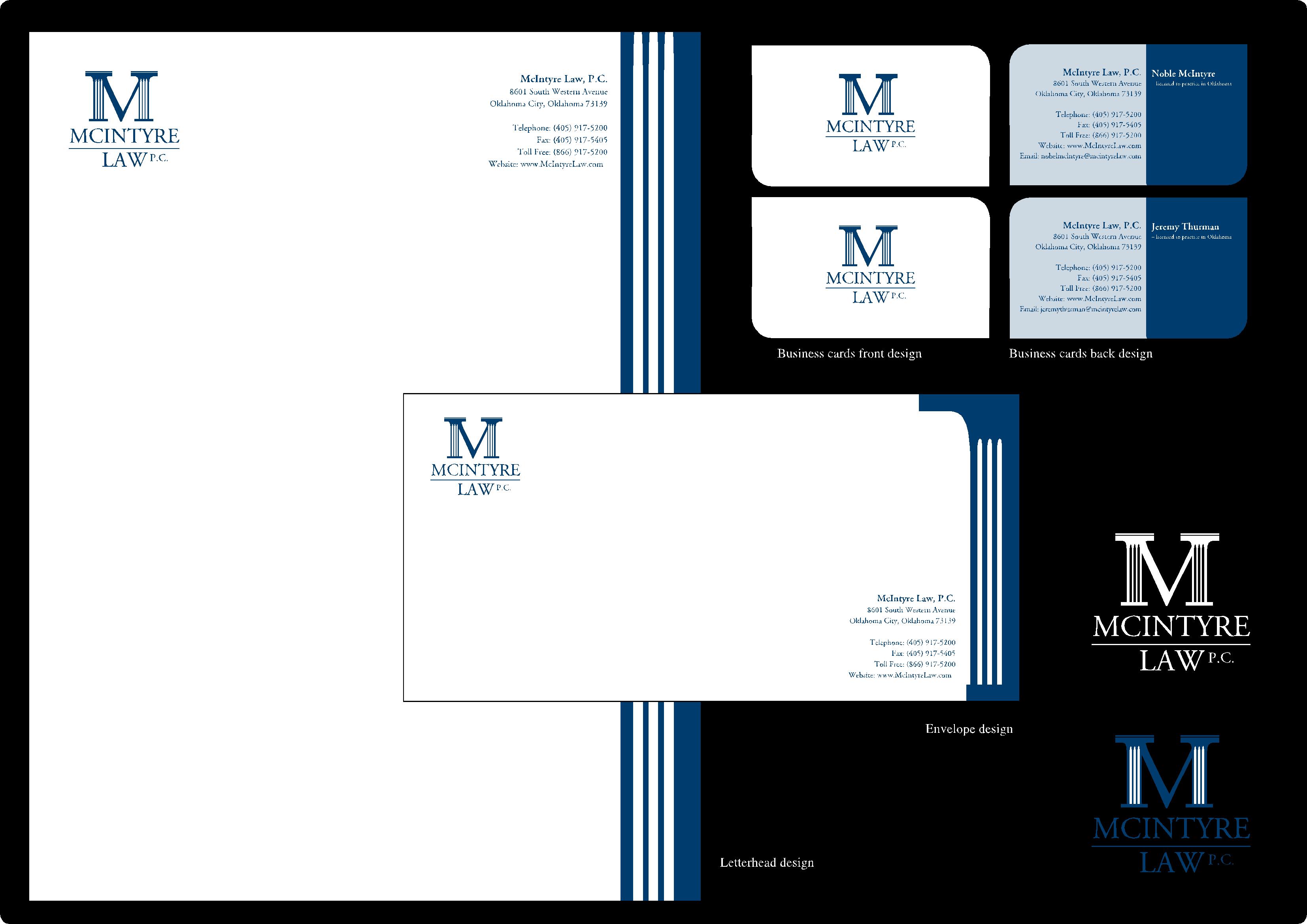 Stationery Design by NG KIA HUI for McIntyre Law, P.C. | Design #12466