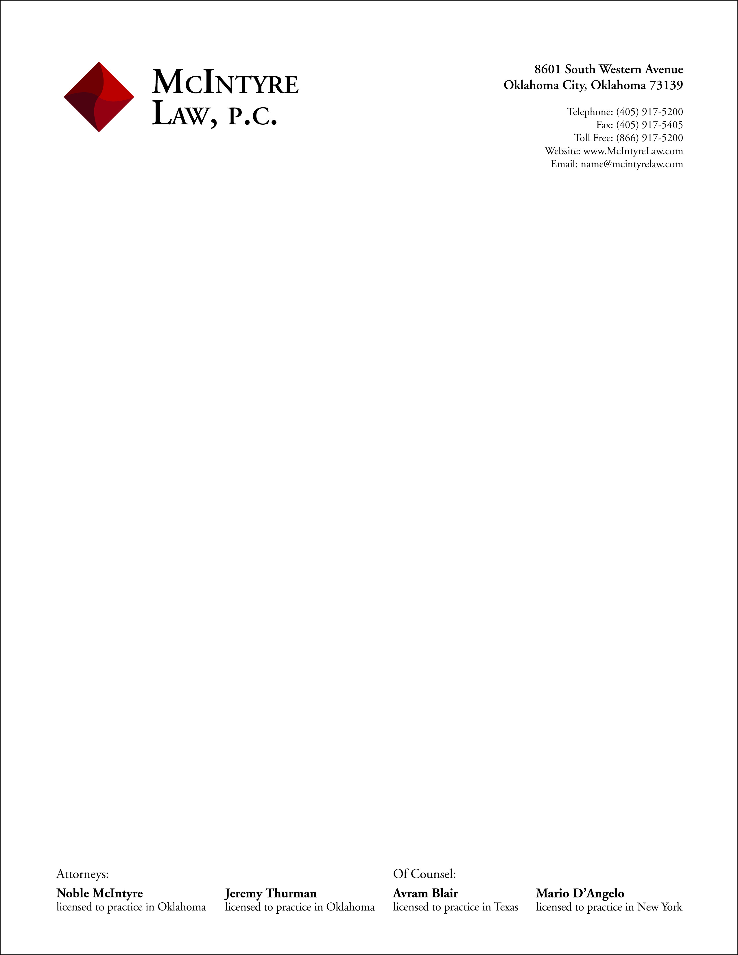 Stationery Design by Ali Hawley for McIntyre Law, P.C. | Design #12431