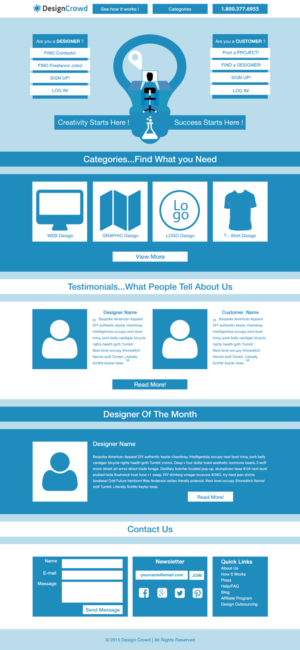 Diseño Web por ElenaGabriela para DesignCrowd LLC | Diseño #7326729