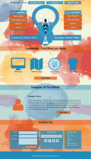 Web Design by ElenaGabriela for DesignCrowd LLC | Design: #7353723
