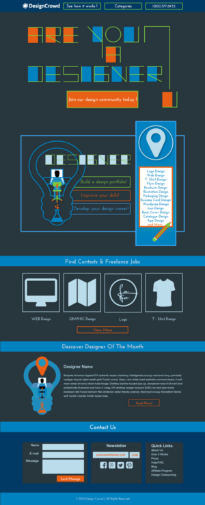Web Design by ElenaGabriela for DesignCrowd LLC | Design: #7411971