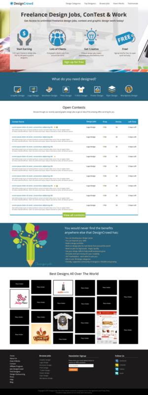 Web Design by SJ-Designer for DesignCrowd LLC | Design: #7452376