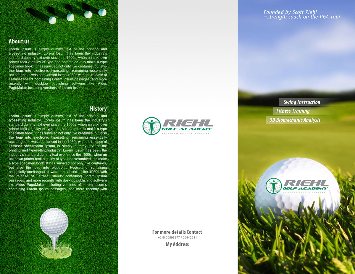 Brochure Design by Tariq Shamim for Warinanco Sports Center | Design #1942796
