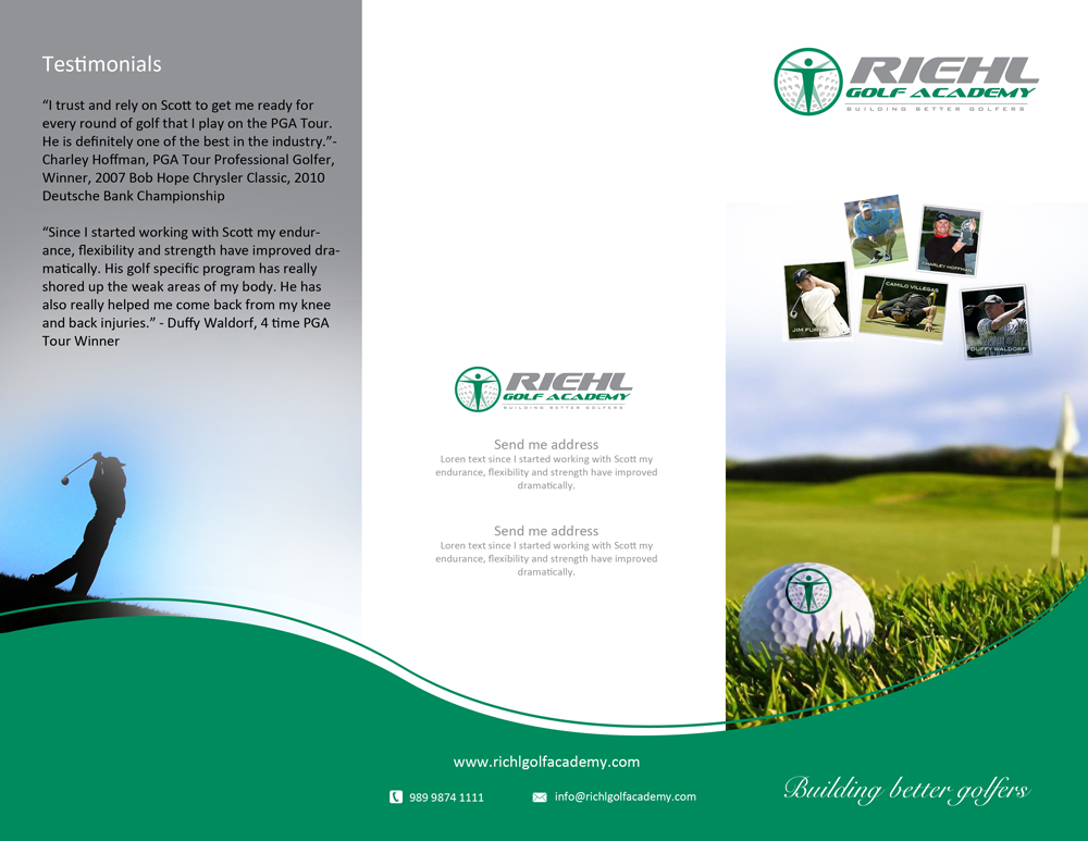 Diseño de Brochure por uk para Warinanco Sports Center | Diseño #1887825