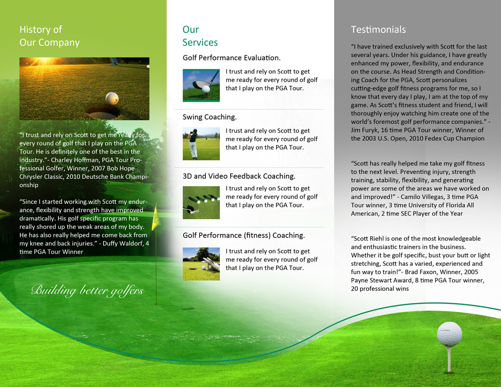 Brochure Design by uk for Warinanco Sports Center | Design #1900209