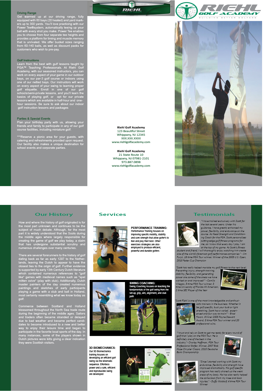 Brochure Design by Anita for Warinanco Sports Center | Design #1915358